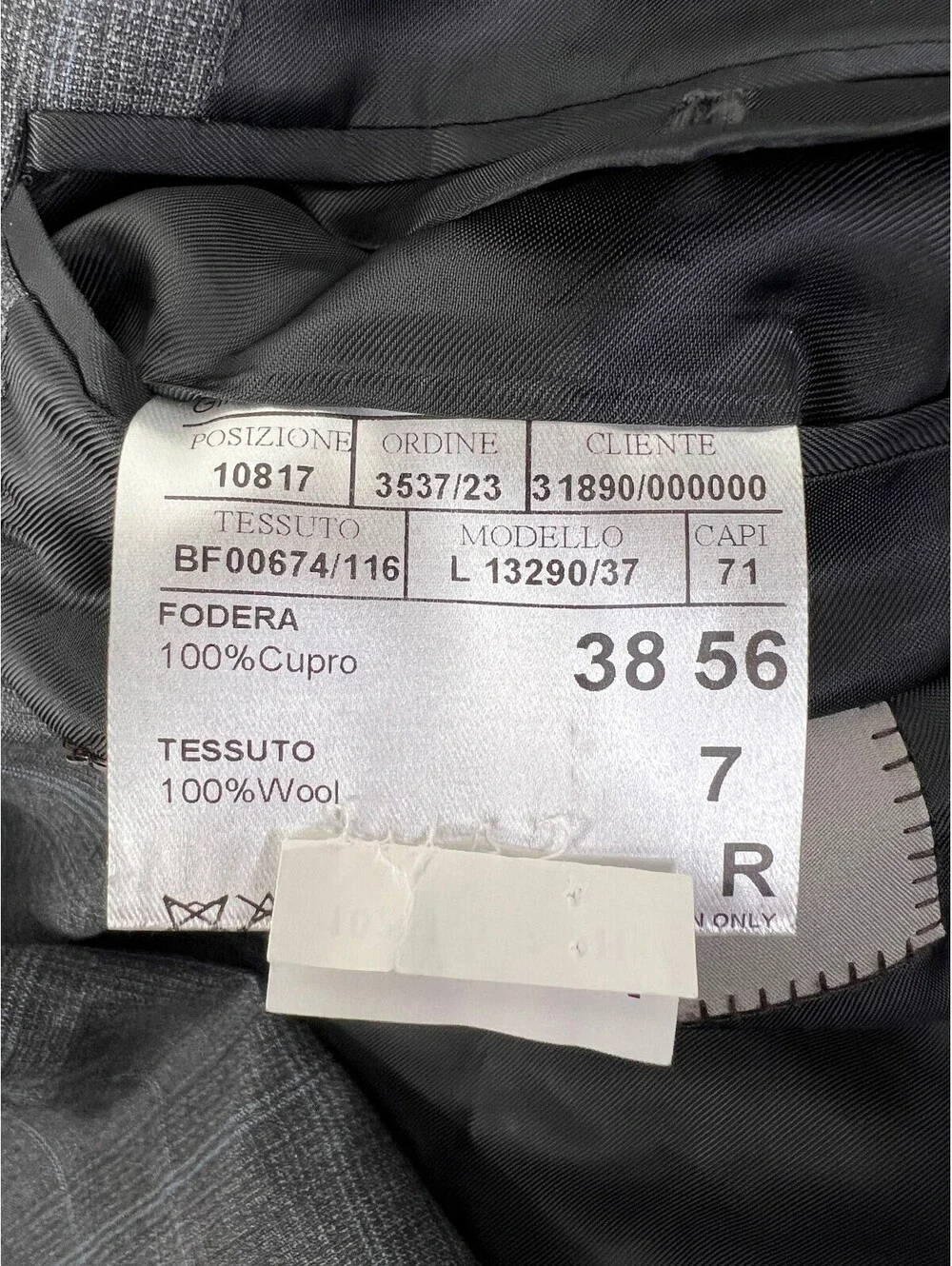 Canali Men's Gray Wool Check Blazer Suit Jacket Size 38 (EU 56R)